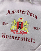 Custom Collegiate Heritage Embroidered Hoodie, Vintage School Crest with Personalized University Name & Establishment Year