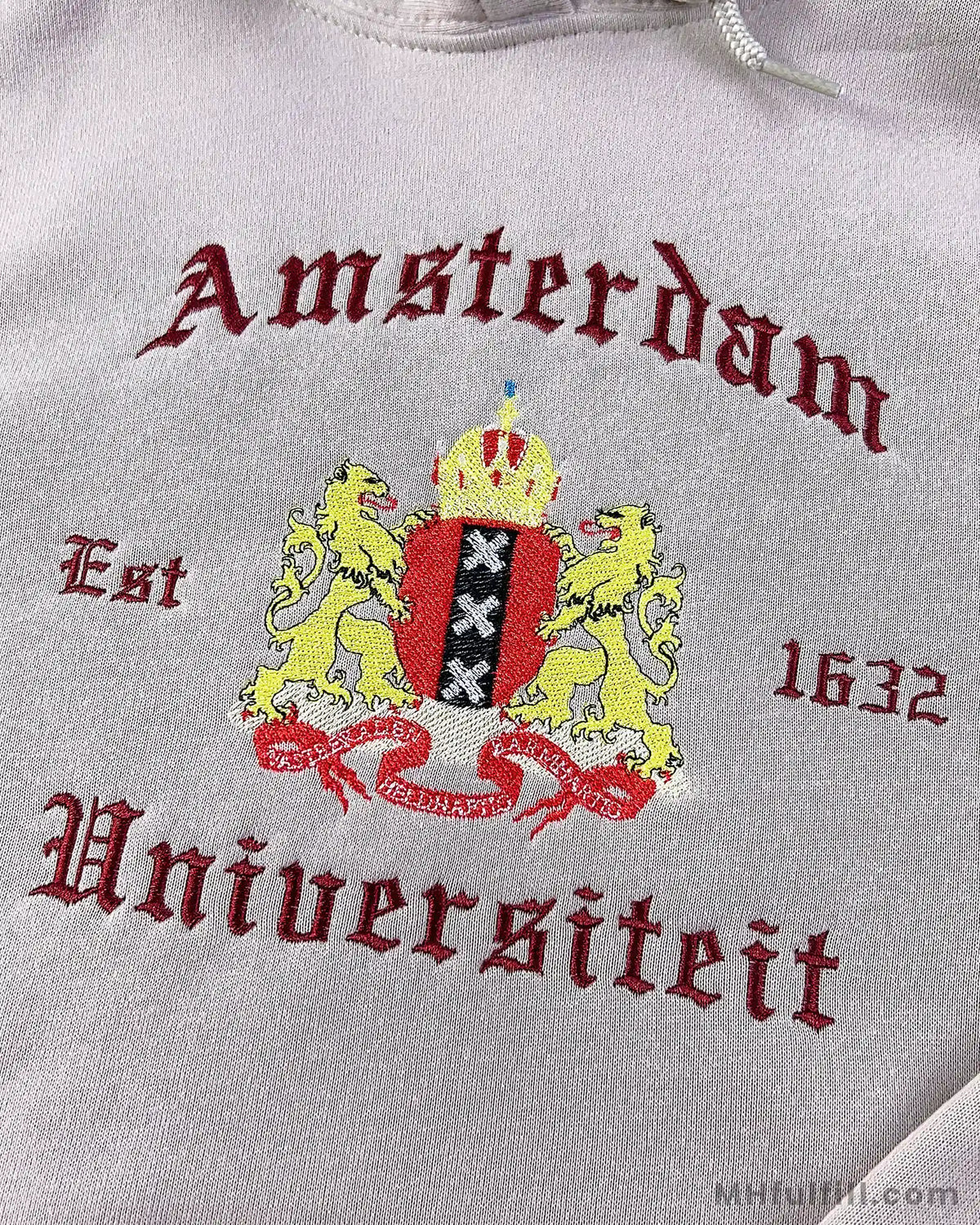 Custom Collegiate Heritage Embroidered Hoodie, Vintage School Crest with Personalized University Name & Establishment Year