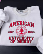 Custom Collegiate Heritage Embroidered Hoodie, Vintage School Crest with Personalized University Name & Establishment Year