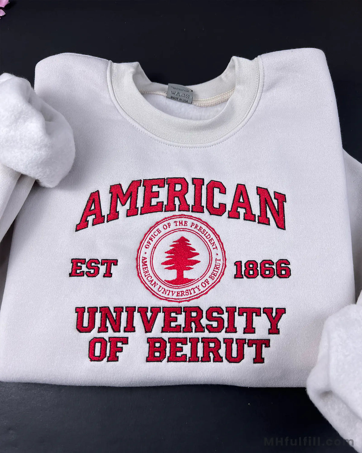 Custom Collegiate Heritage Embroidered Hoodie, Vintage School Crest with Personalized University Name & Establishment Year
