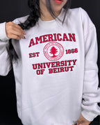 Custom Collegiate Heritage Embroidered Hoodie, Vintage School Crest with Personalized University Name & Establishment Year