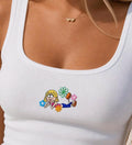 Y2K Daisy Girl Embroidered Tank Top