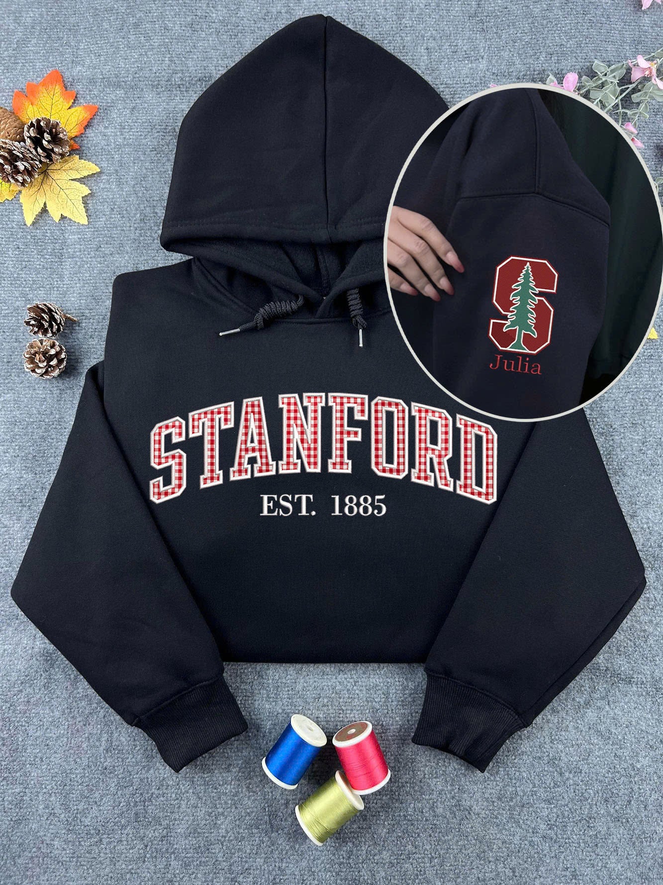 Personalized Varsity Name Embroidered Sweatshirt