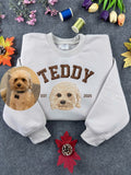 Custom Dog Name Embroidered Sweatshirt, Fall Gift