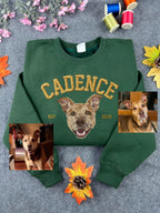 Custom Dog Name Embroidered Sweatshirt, Fall Gift