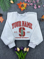 Personalized Collegiate Crest Sweatshirt, Custom Name