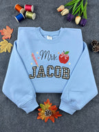 Personalized Teacher Name Embroidered Hoodie