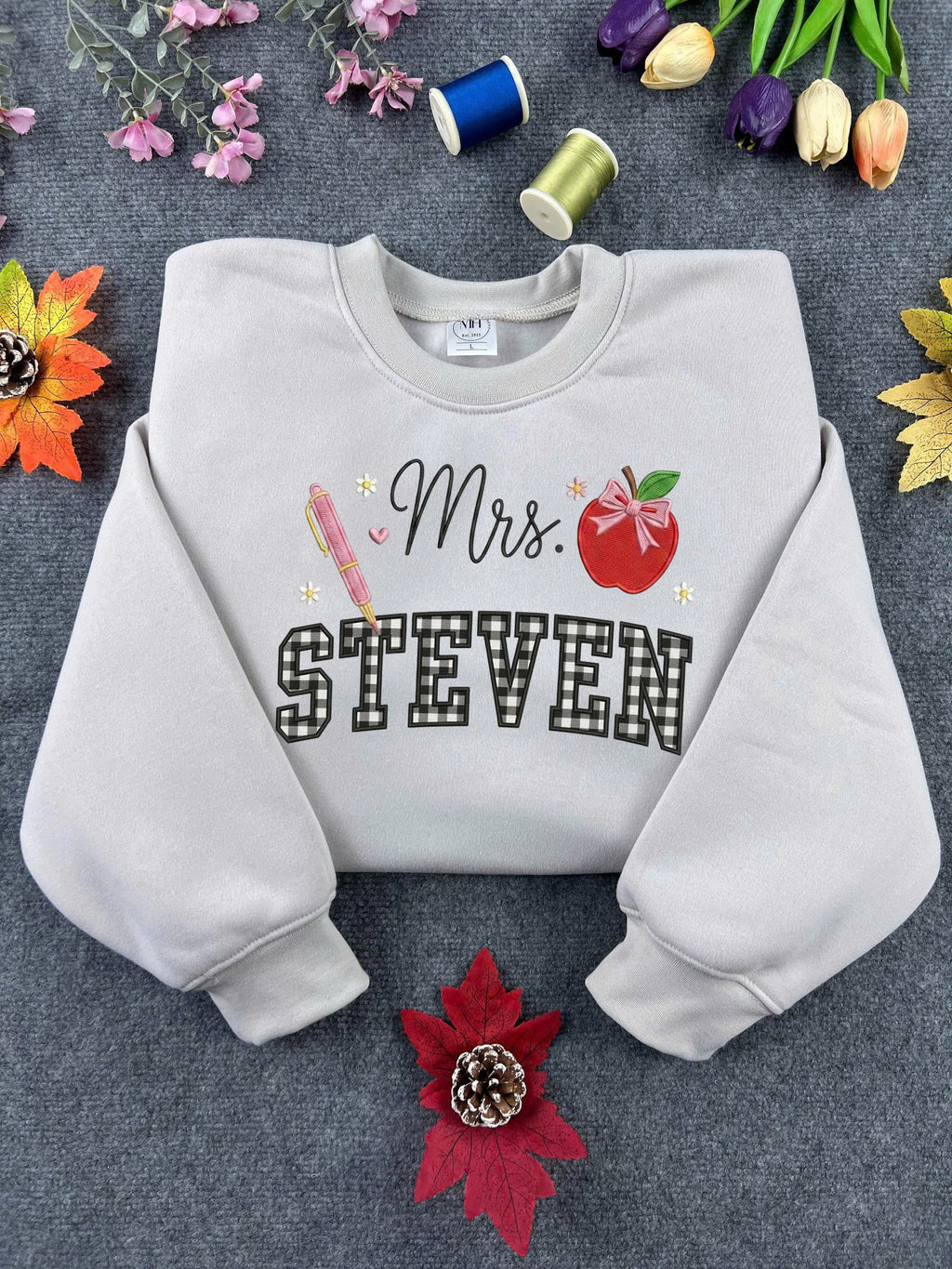 Personalized Teacher Name Embroidered Hoodie