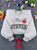 Personalized Teacher Name Embroidered Hoodie