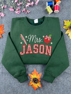 Personalized Teacher Name Embroidered Hoodie
