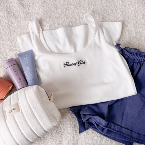 Among Girl Embroidered Tank Top