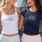 Custom Text Embroidered Tank Top