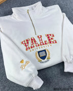 Personalized Embroidered Quarter Zip – Custom College Logo & Name Sweatshirt
