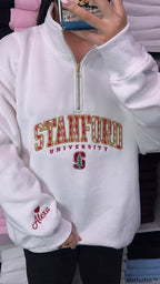 Personalized Embroidered Quarter Zip – Custom College Logo & Name Sweatshirt