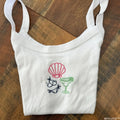 Beach Icons Embroidered Tank Top