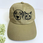 Personalized Cat Hat with Custom Embroidered Photo - Unique Cat Lover Gift Idea