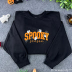 Spooky Season Embroidered Crewneck – Cute Ghost Halloween Sweatshirt