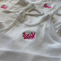 Lucky Script Embroidered Tank Top