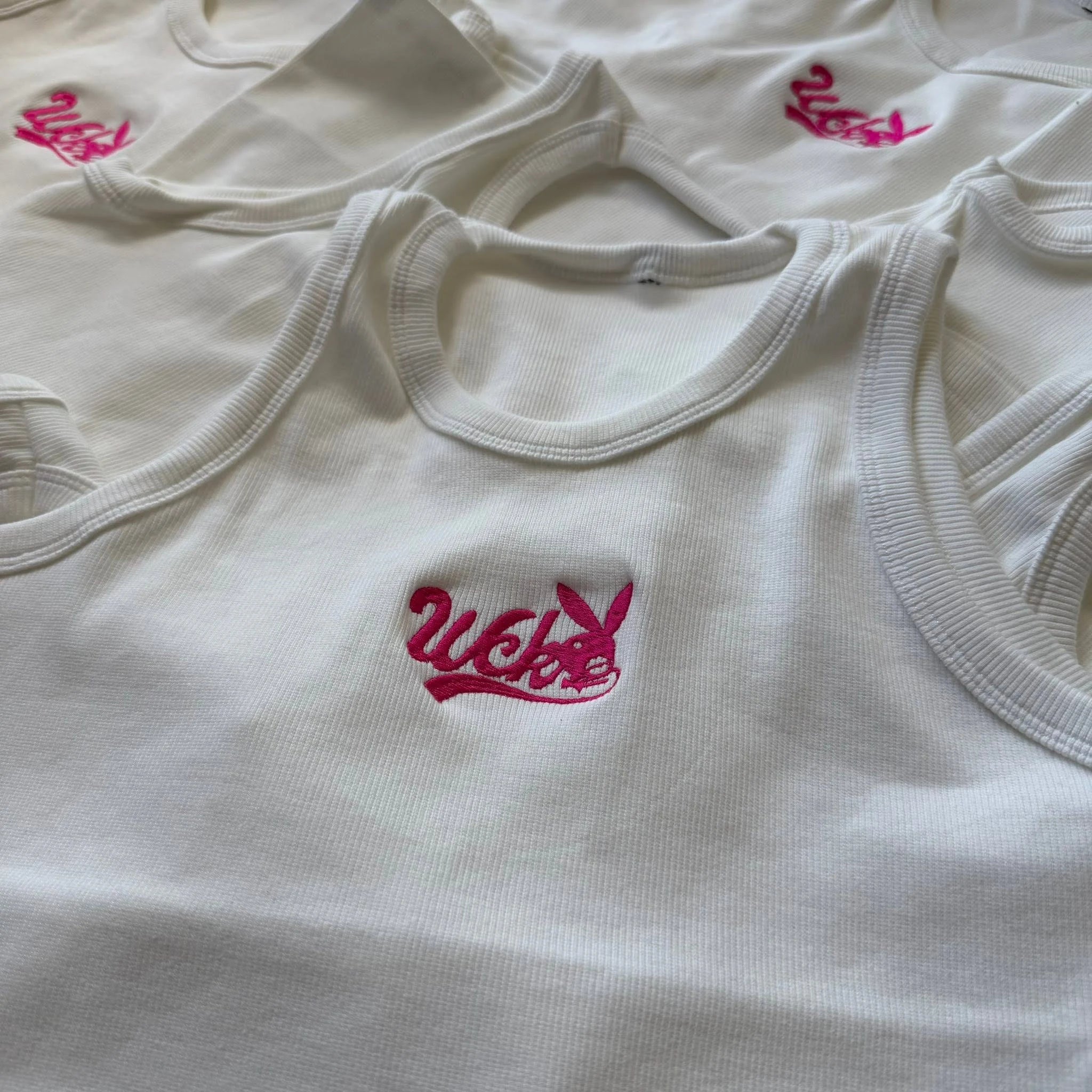 Lucky Script Embroidered Tank Top