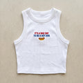 It's A Bad Day To Be A Hot Dog Embroidered Tank Top