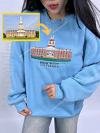 Custom College Sweatshirt – Custom Building & Name Embroidery | University Gift