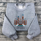 AU college crewneck with clean embroidery