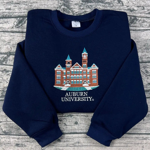 Auburn University AU embroidered crewneck sweatshirt