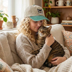 Personalized Cat Hat with Custom Embroidered Photo - Unique Cat Lover Gift Idea