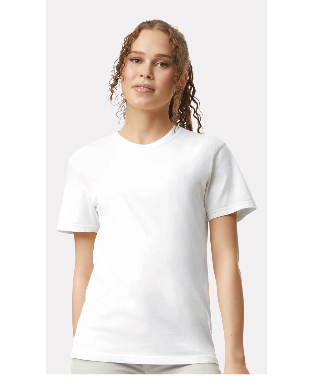 Comfort Colors 1717 White T-shirt front view model | color:white