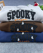 Cozy embroidered Halloween pullover for autumn