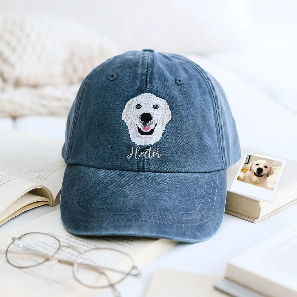 Personalized Pet Dyed Hat with Embroidered Photo