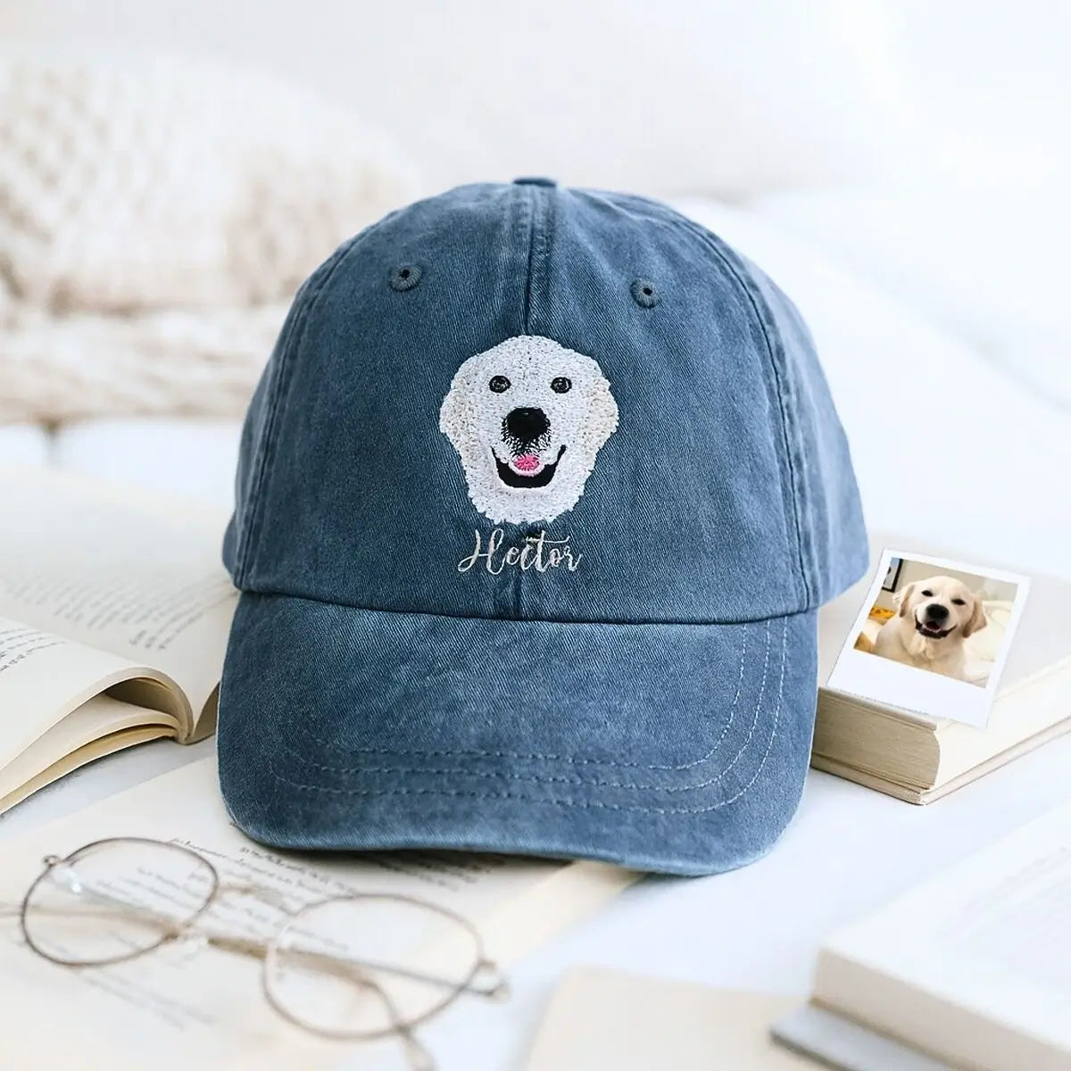 Personalized Pet Dyed Hat with Embroidered Photo