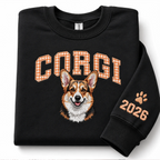 Pet photo embroidered sweatshirt with gingham name