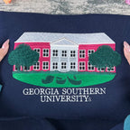 GS Eagles college crewneck with clean embroidery