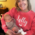 Custom embroidered Grandma Sweatshirt with grandkid names – Nana, Mimi, Gigi embroidered sweater, perfect gift for grandmothers.