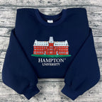 Hampton University HU embroidered crewneck sweatshirt