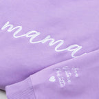 Personalized Mama Sweatshirt with Kid Names on Sleeve