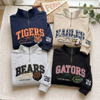 Custom Mascot Quarter-Zip, School Spirit Embroidery