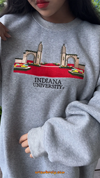 IU Hoosiers embroidered sweatshirt unisex fit