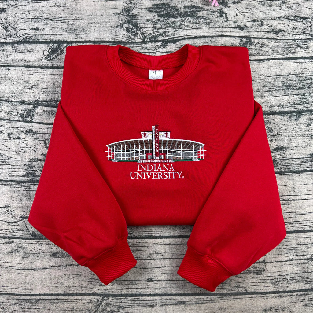 Indiana University IU embroidered crewneck sweatshirt