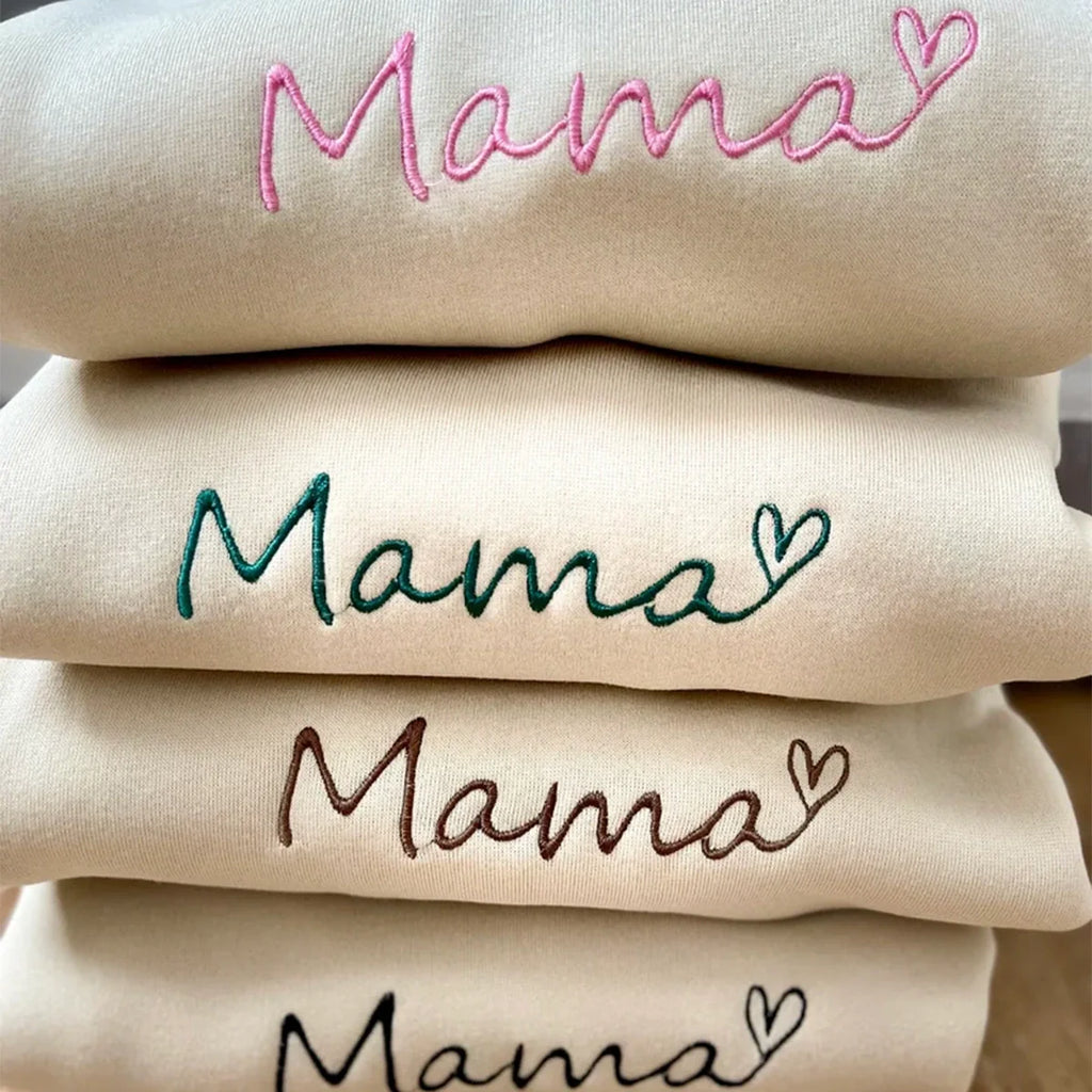 Mama Hoodie – The perfect Mother’s Day gift! A cozy, personalized sweatshirt for moms, mamas, and mummies. Custom embroidery available.
