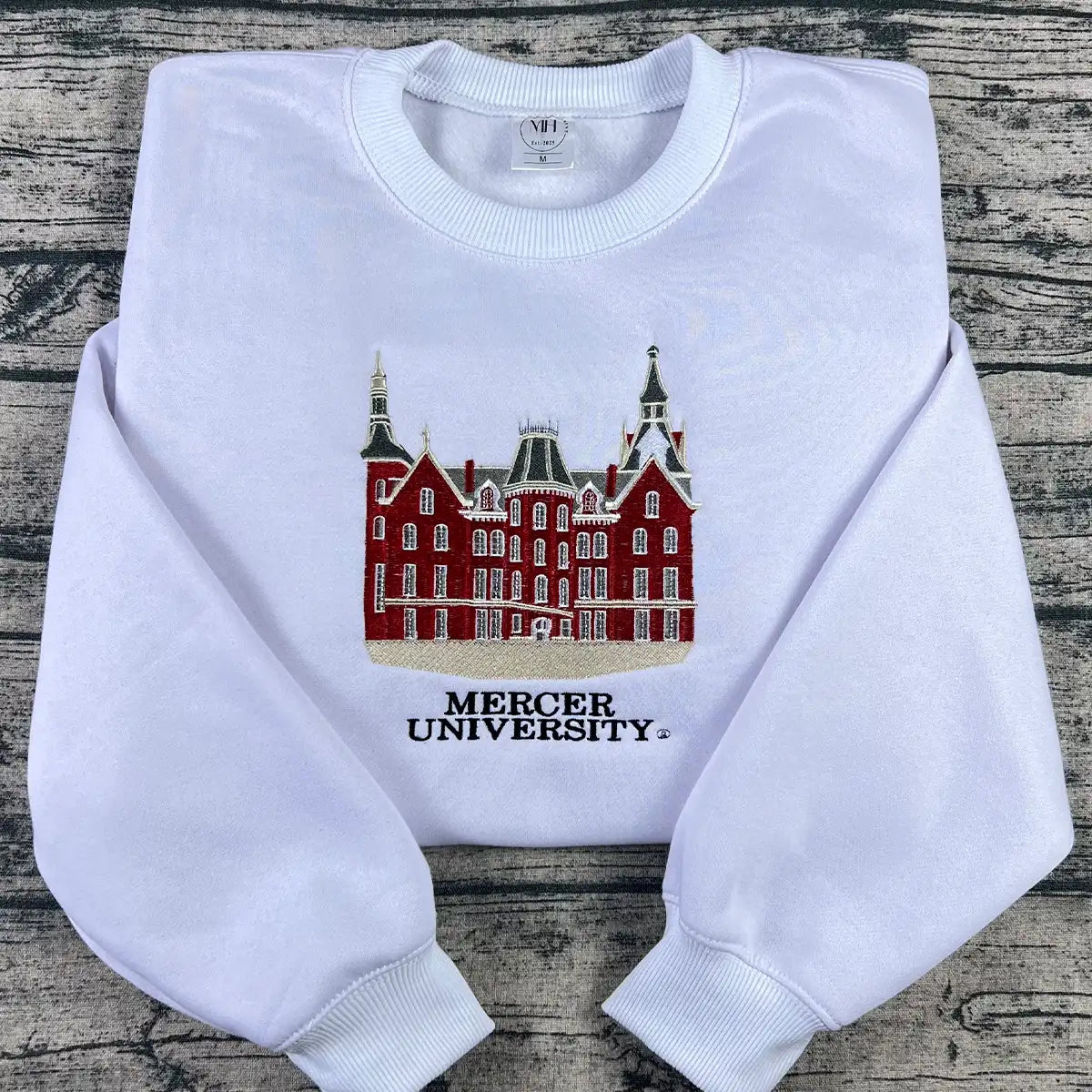 Mercer University MU embroidered crewneck sweatshirt