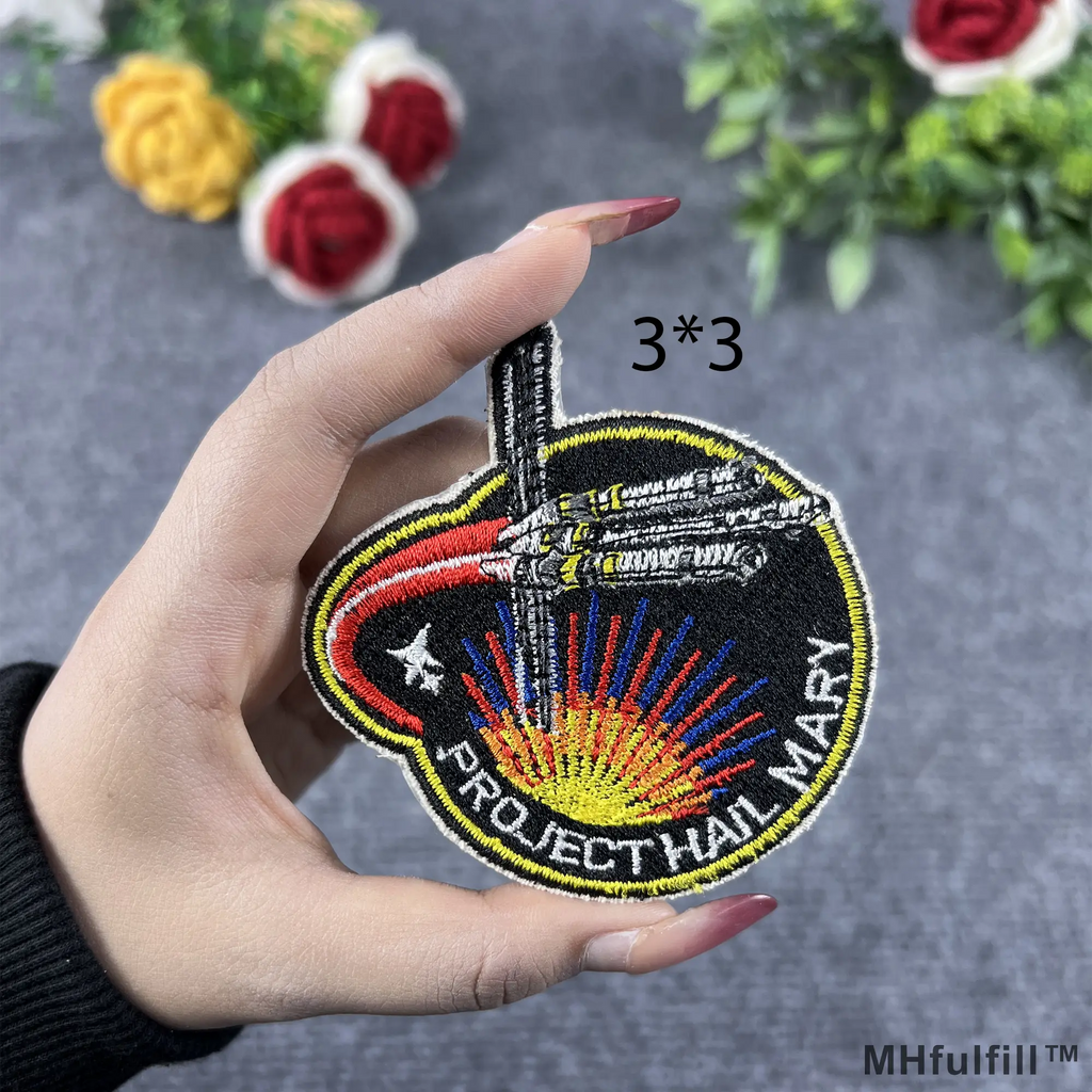 MHfulfill custom 3x3 inch Sci-Fi tactical patch showcasing detailed spaceship embroidery.