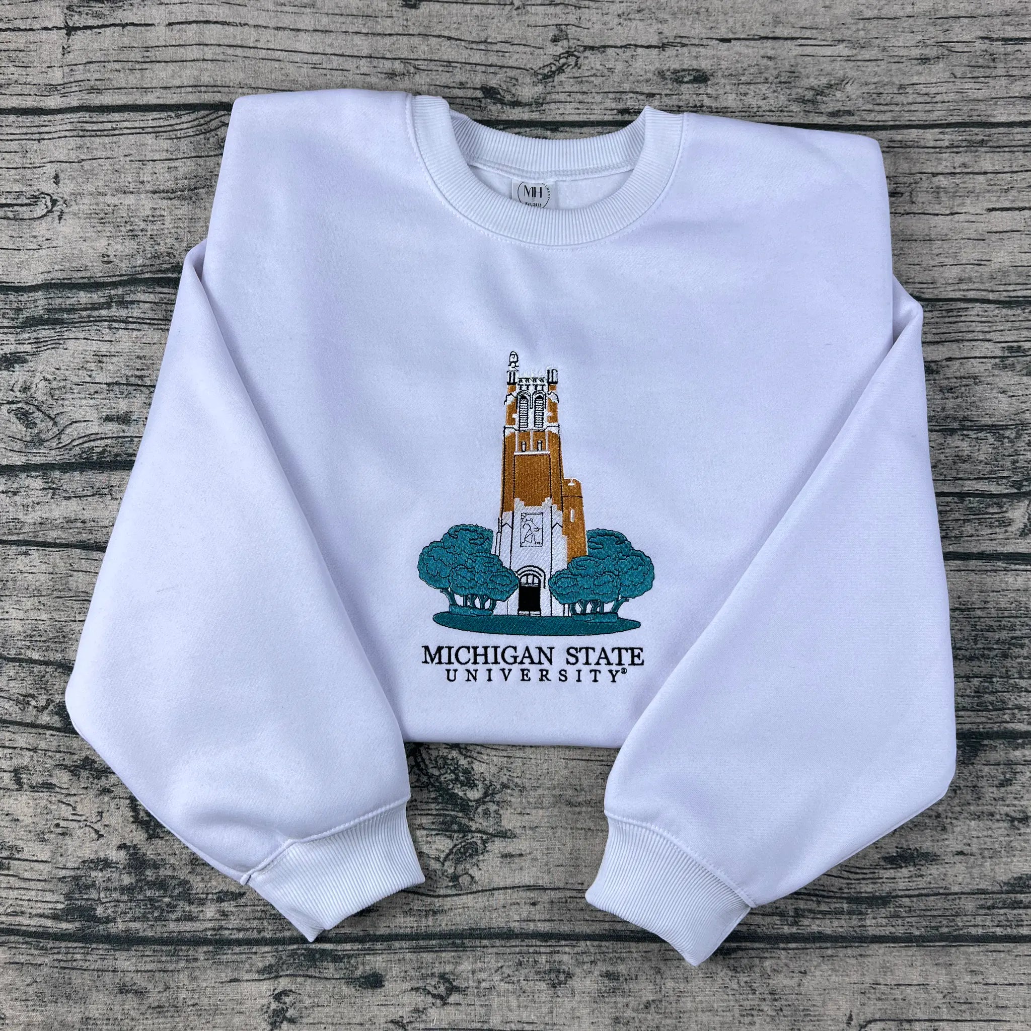 Michigan State University MSU embroidered crewneck sweatshirt