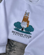 Beaumont Tower embroidered sweatshirt at MSU campus
