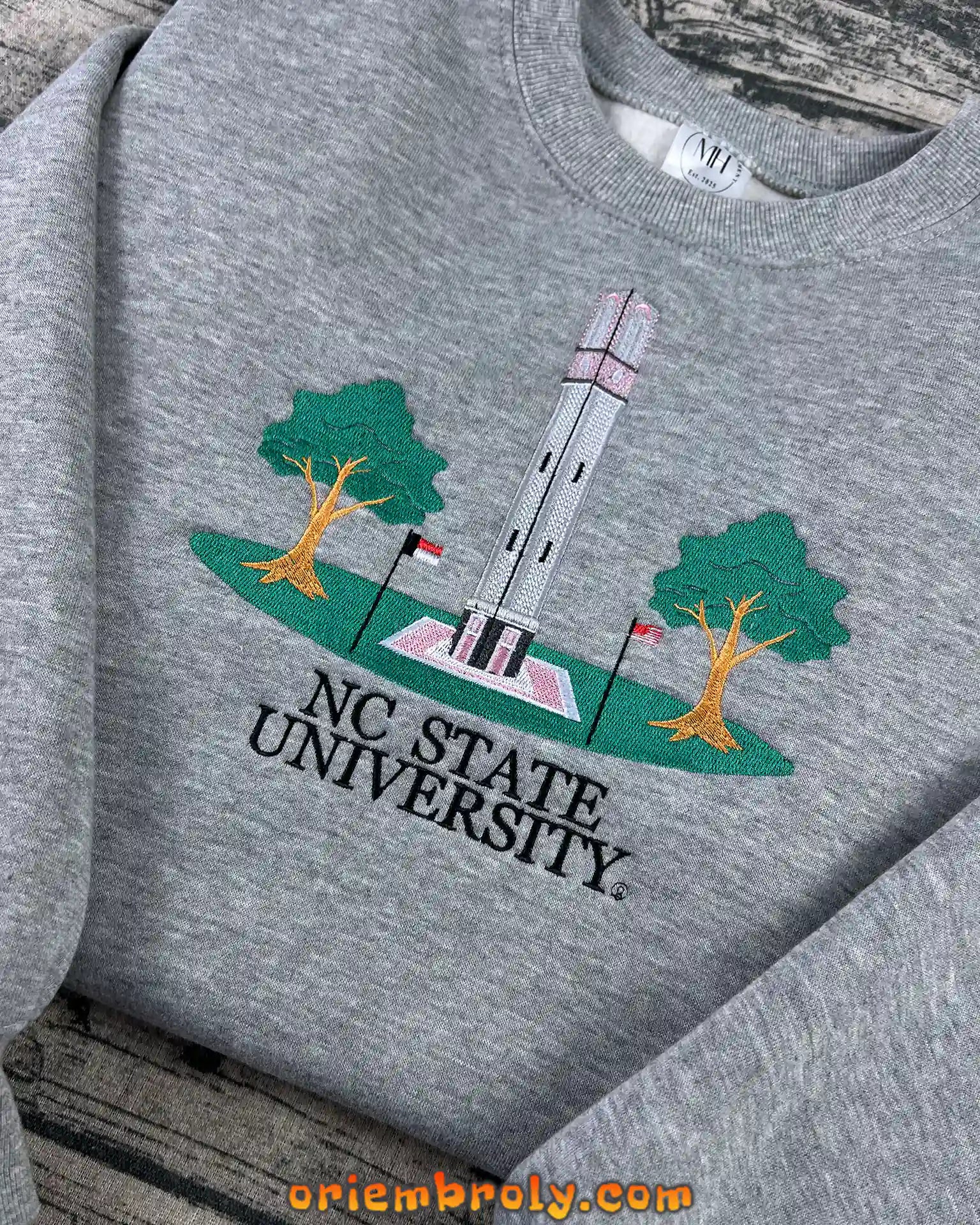 NC State University embroidered crewneck sweatshirt