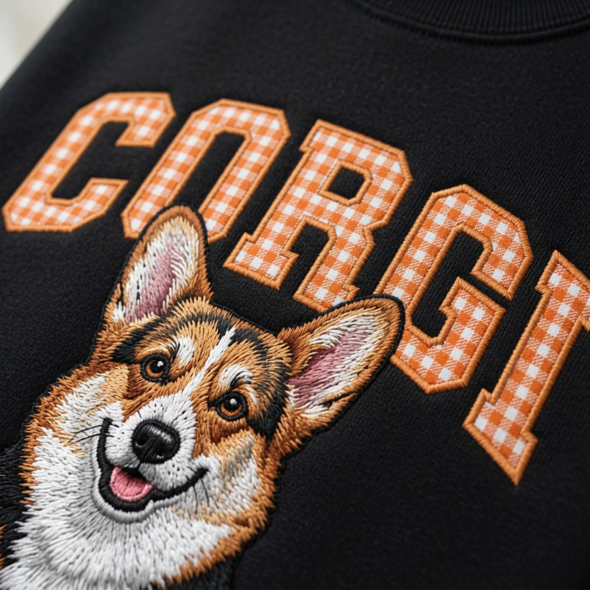 Personalized pet sweatshirt with custom embroidered name