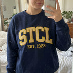Personalized preppy embroidered sweatshirt gift