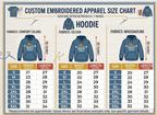 Detailed view of the high-quality embroidery threads and fabric quality on a custom family hoodie.