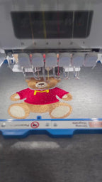Color options grid for custom college teddy bear embroidered sweatshirts in grey beige black and white